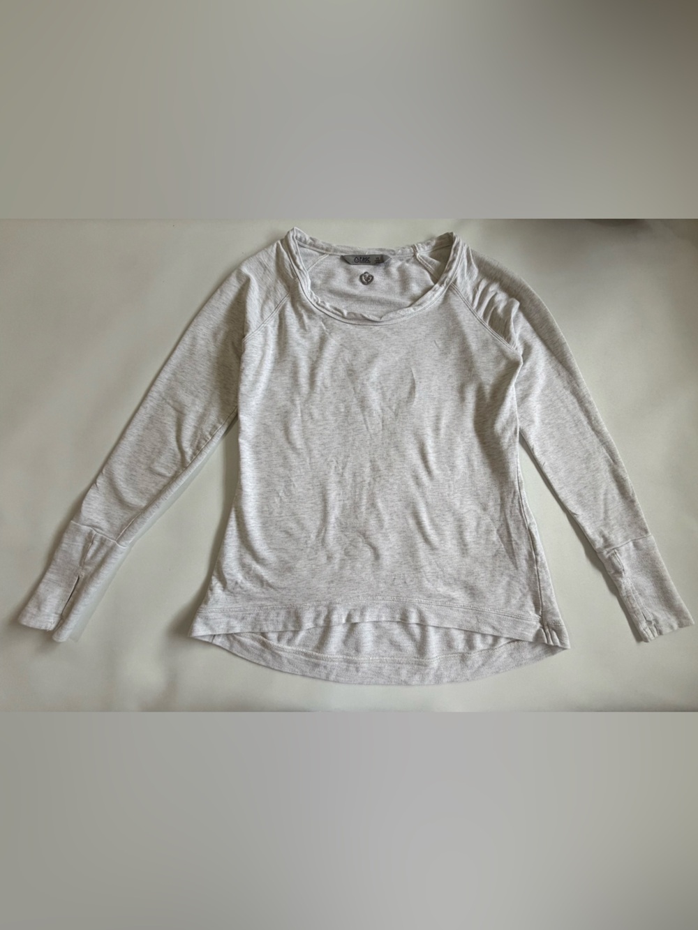 O’Neill Womens Heather Grey Long Sleeve Thumbhole Athletic Top Size XS